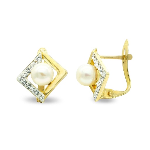 [P9K18366] 9K PENDIENTES CIRCONITAS 11X10 MM