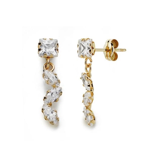 [P9K18555] 9K PENDIENTES CIRCONITAS 19X4 MM