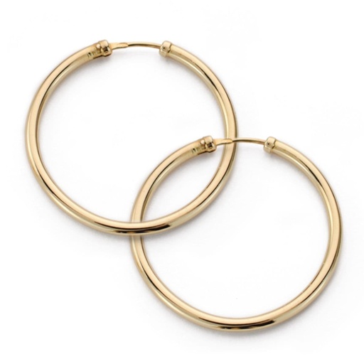 [P9K18855] 9K AROS ORO AMARILLO DE TUBO HUECOS 28X2 MM