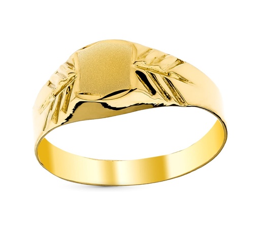 [P9K19027] 9K SELLO BEBE ORO AMARILLO HUECO TALLADO CABEZA 5.5X4.5 MM