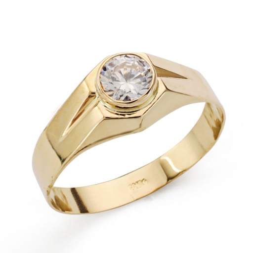 [P9K19058-OA] 9K SOLITARIO ORO AMARILLO HUECO CON CIRCONITA 5 MM