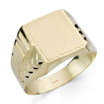 [P9K19235] 9K SELLO ORO AMARILLO CABALLERO TALLADO HUECO