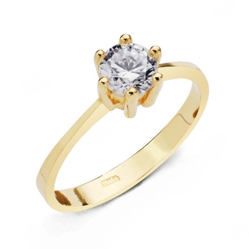 [P9K19274-OA] 9K SOLITARIO ORO AMARILLO CIRCONITA 5.5 MM