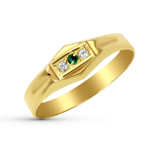 [P9K19289-CIVE] 9K TRESILLO BEBE CIRCONITAS Y PIEDRA VERDE