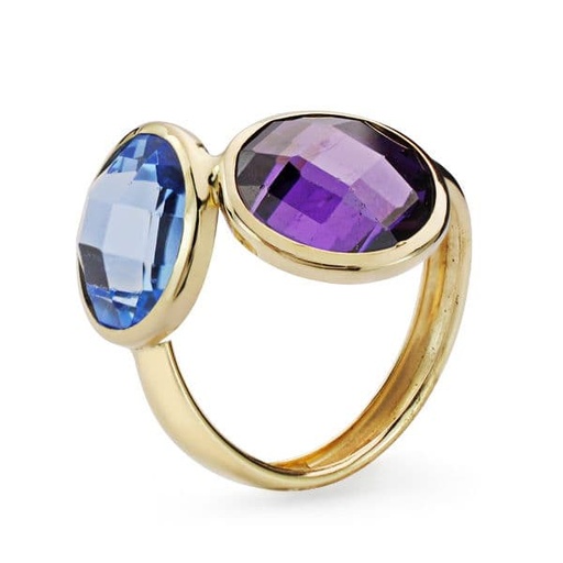[P9K19323] 9K SORTIJA PIEDRAS COLOR BOCEL 12 MM