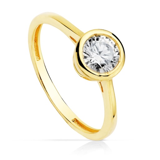 [P9K19464-OA] 9K SOLITARIO ORO AMARILLO CIRCONITA 5.5 MM