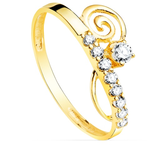[P9K19518] 9K SORTIJA ORO AMARILLO CON CIRCONITAS ANCHO CUERPO 1.8 MM