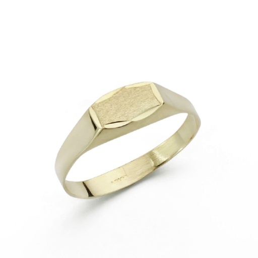 [P9K19559] 9K SELLO ORO AMARILLO TALLADO DE BEBE RECTANGULAR 7X4 MM