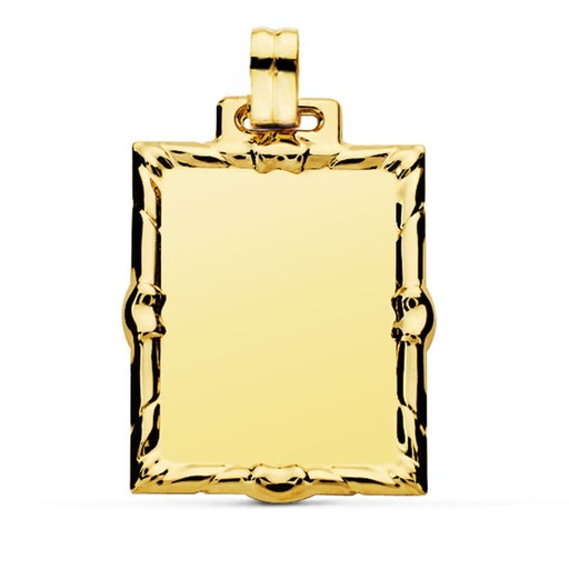 [P9K200431] 9K CHAPA ORO AMARILLO 34X24 MM