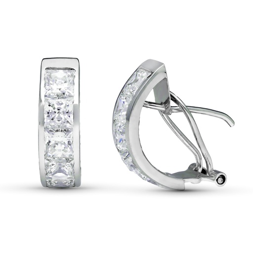 [P9K20260-1] 9K PENDIENTES ORO BLANCO CIRCONITAS 20X5 MM