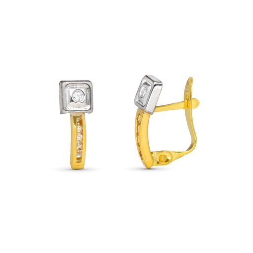 [P9K20628-1] 9K PENDIENTES BICOLOR COMUNION CIRCONITAS 13X5 MM CATALAN