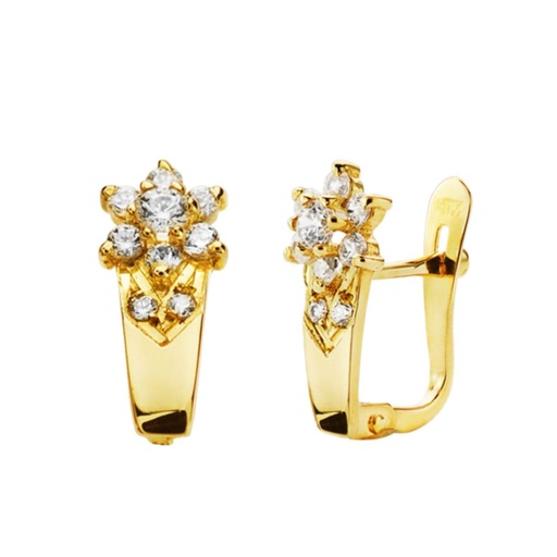 [P9K20642-1] 9K PENDIENTES ORO AMARILLO COMUNION CUAJO 13X5 MM. CIERRE CATALAN