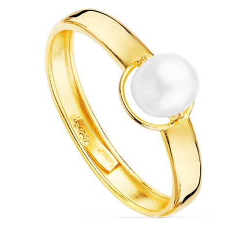 [P9K20668-2] 9K SORTIJA COMUNION PERLA 5MM