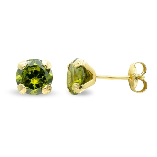 [P9K21154] 9K PENDIENTES OLIVINA GARRAS 6 MM