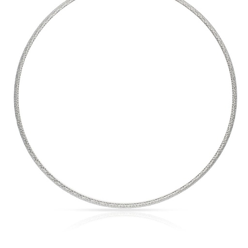 [CO89] COLLAR ORO 18K TALLADO BLANCO 3MM