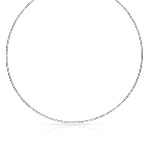 [CO87] GARGANTILLA TALLADA ORO18KL BLANCO