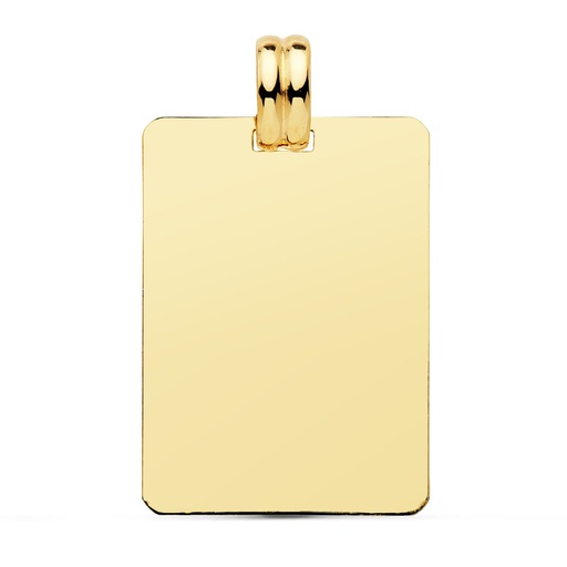 [P9K220036] 9K CHAPA LISA ORO AMARILLO 28X20 MM