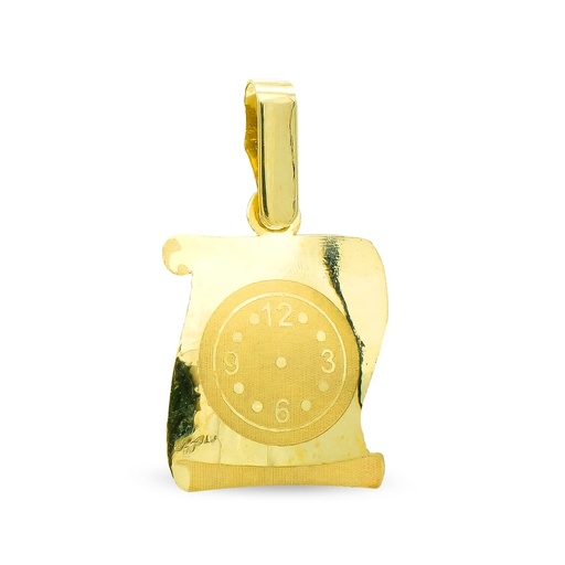 [P9K22030] 9K PERGAMINO RELOJ LASER 16X12 MM