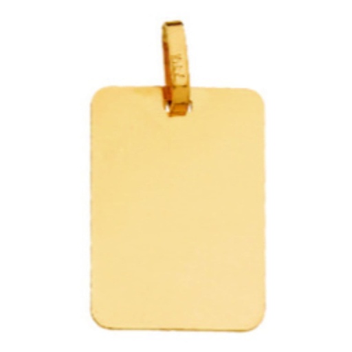 [P9K22170] 9K CHAPA RECTAGULAR BRILLO 17X12 MM
