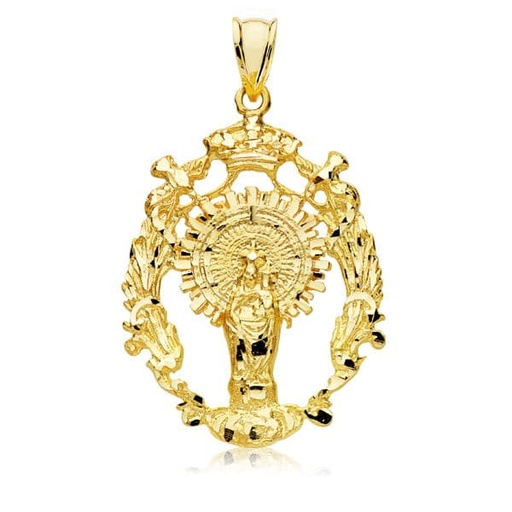 [P9K230223] 9K ESCUDO VIRGEN DEL PILAR 35X28 MM