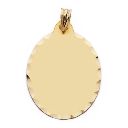 [P9K230231] 9K CHAPA OVAL MATE TALLADA 34X23 MM