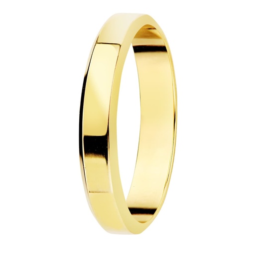 [P9K240524] 9K ALIANZA DE  ORO AMARILLO LISA BRILLO BORDES 3 MM
