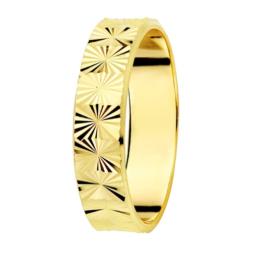[P9K240525] 9K ALIANZA  DE MATRIMONIO ORO AMARILLO TALLADA 4 MM