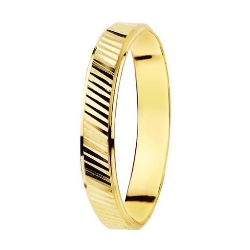 [P9K240526] 9K ALIANZA ORO AMARILLO 3 MM TALLADA