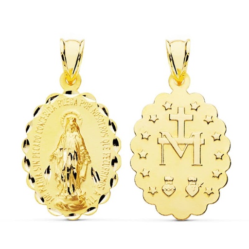 [P9K260082] 9K MEDALLA VIRGEN MILAGROSA 28X18 MM