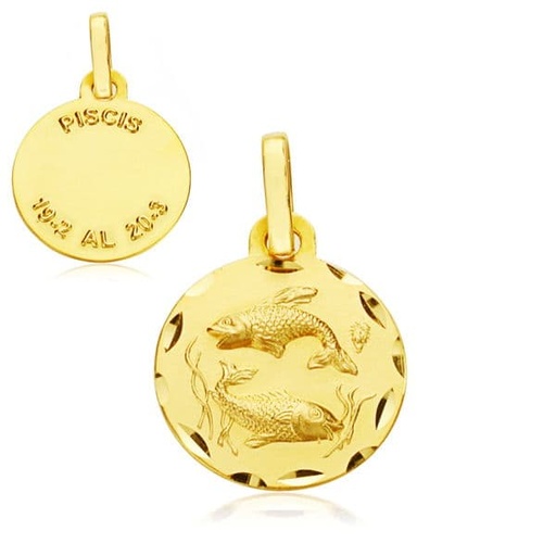 [P9K260174PI] 9K HOROSCOPO 13 MM PISCIS