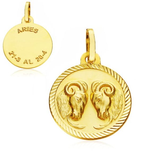 [P9K260175AR] 9K HOROSCOPO DISCO 16 MM ARIES