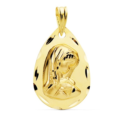 [P9K260325] 9K MEDALLA VIRGEN NIÑA 21X14 MM