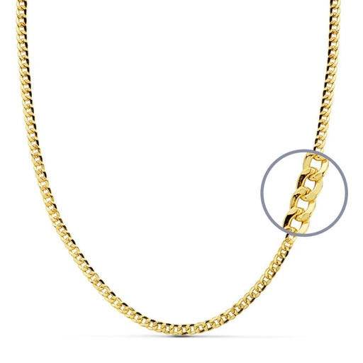 [P9K264450] 9K CADENA HUECA ORO AMARILLO 50X3MM