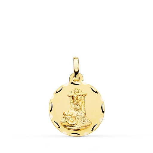 [P9K270059] 9K MEDALLA VIRGEN DE LAS ANGUSTIAS TALLADA 16 MM