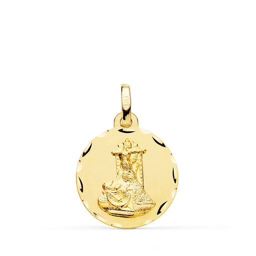 [P9K270060] 9K MEDALLA VIRGEN DE LAS ANGUSTIAS TALLADA 18 MM