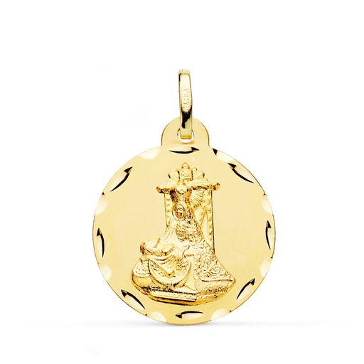 [P9K270063] 9K MEDALLA VIRGEN DE LAS ANGUSTIAS TALLADA 24 MM