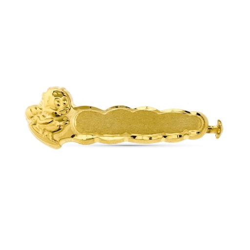 [P9K4608] 9 K ALFILER ORO AMARILLO POLLITO 28X9 MM