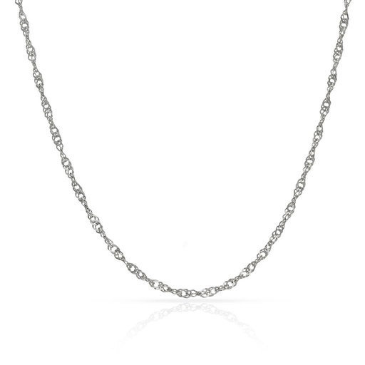 [CA40] CADENA ORO BLANCO 18KL SINGAPUR - 2MM