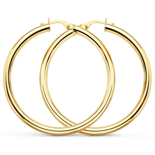 [P9K9000-4130] 9K AROS ORO AMARILLO REDONDOS HUECOS 41X3MM
