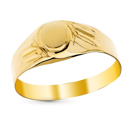 [P9K9536] 9K SELLO BEBE ORO AMARILLO HUECO TALLADO CABEZA 4.5X3.5 MM
