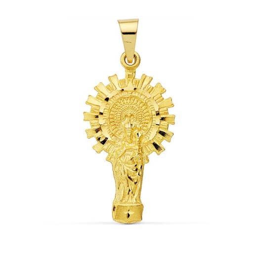 [P9KP3057-335] 9K VIRGEN DEL PILAR SILUETA 32X17 MM