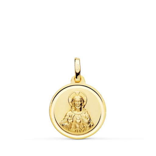 [P9KP5004-116] 9K MEDALLA CORAZON JESUS BISEL 16 MM