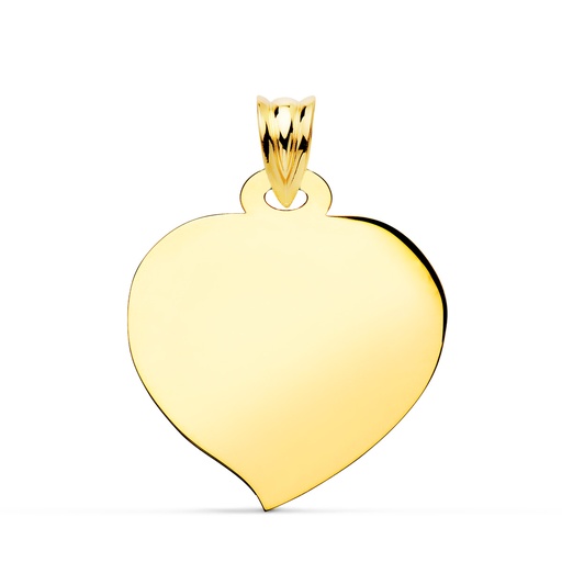 [P9KP6465-023] 9K CHAPA ORO AMARILLO CORAZON BRILLO 26X23 MM