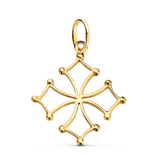 [P9KP654] 9K CRUZ DE OCCITANIA ORO AMARILLO. 28 X 24 MM