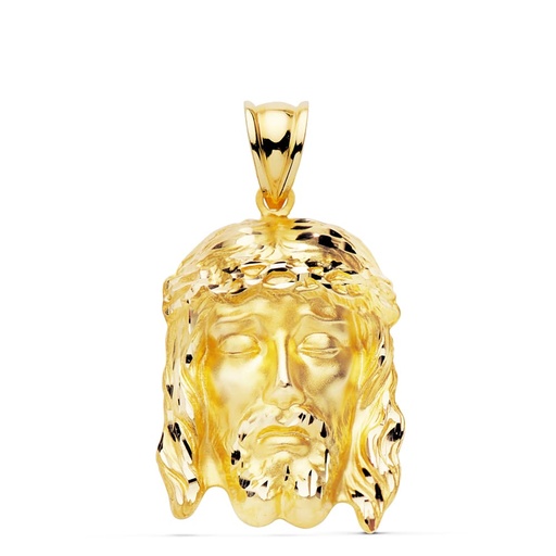 [P9KP7150-327] 9K COLGANTE CRISTO DE LA BUENA MUERTE 27X19 MM