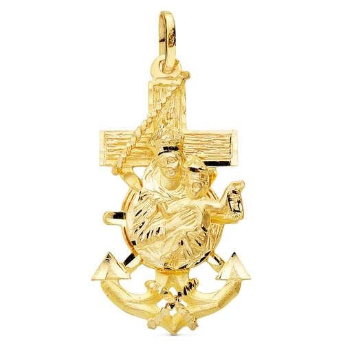 [P9KP7684-345] 9K CRUZ MARINERA VIRGEN DEL CARMEN 47X25 MM
