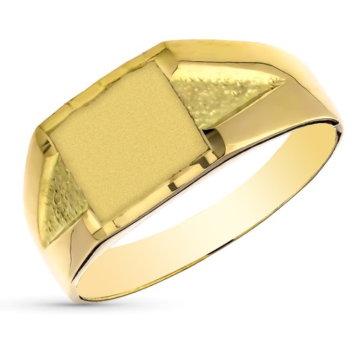 [P9KP902805] 9K SELLO ORO AMARILLO MACIZO CADETE. CABEZA RECTANGULAR 9X7 MM