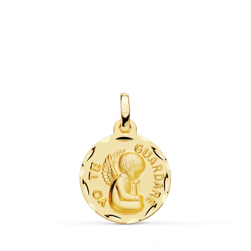 [P9KP9340-316] 9K MEDALLA TALLADA ANGEL  YO TE GUARDARE  16 MM