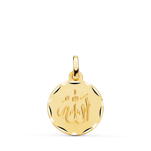 [PP1047] 18K MEDALLA ORO AMARILLO ALA ES GRANDE TALLADA Y MATIZADA 16 MM