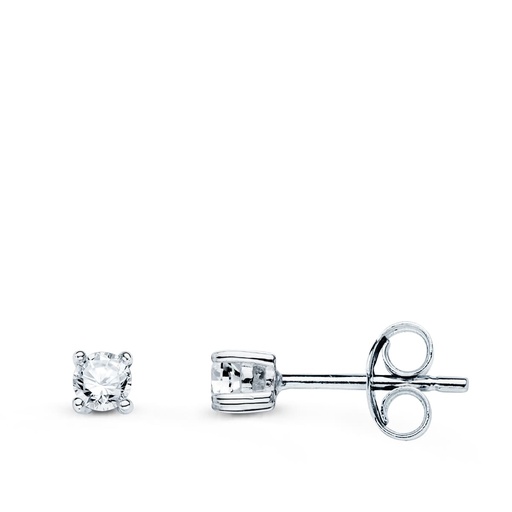 [PP1877.010-2] 18K PENDIENTE ORO BLANCO DIAMANTES 0.20 QTS. SI-H